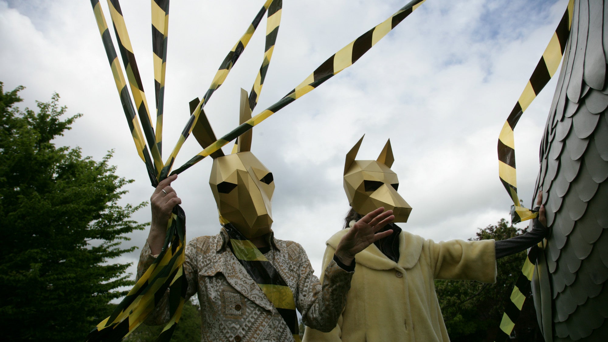 Wintercroft Masks at Anti-Oil Drilling Event