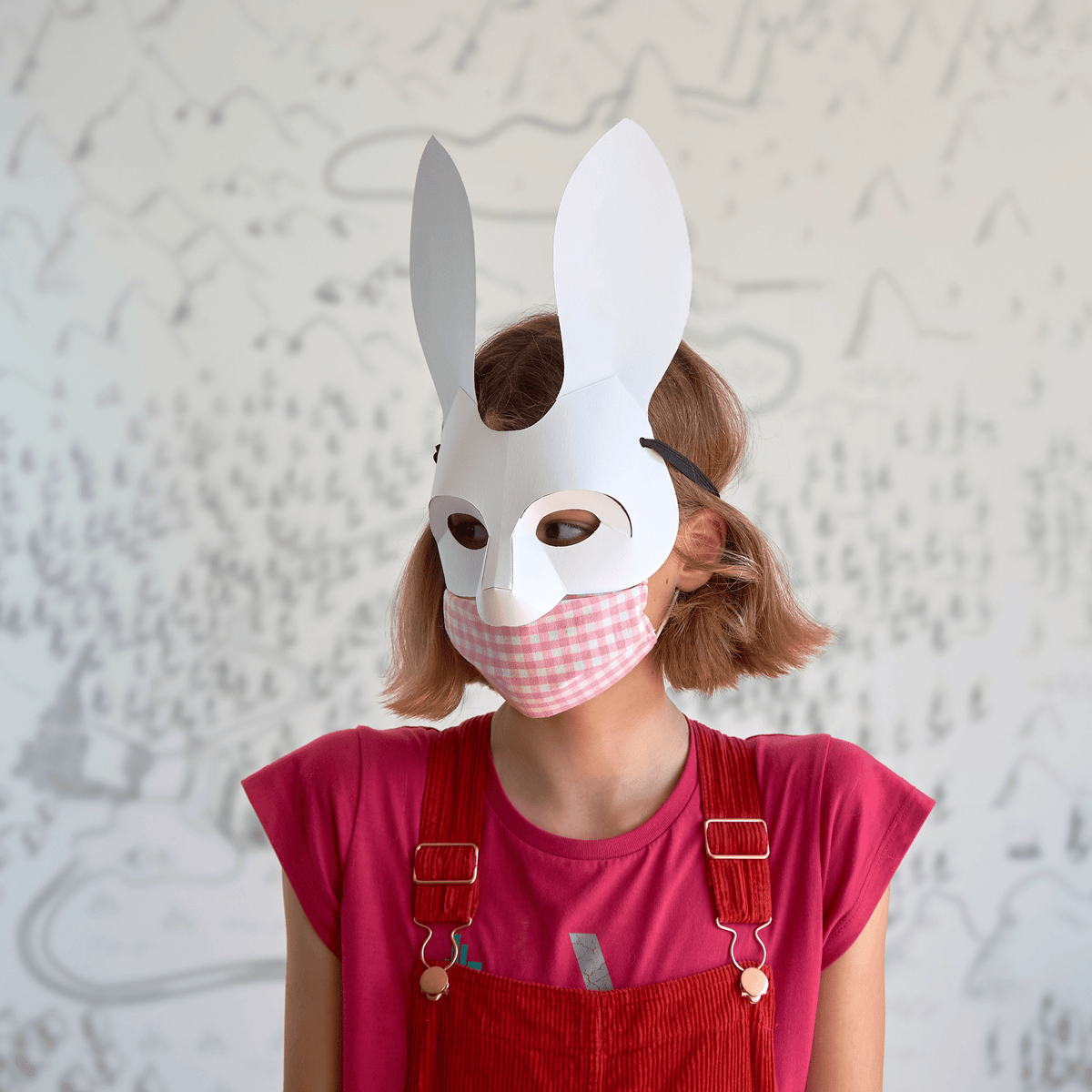 Rabbit Mask Template | Easy DIY Paper Mask | World Book Day | Instant Download - Wintercroft-Mask