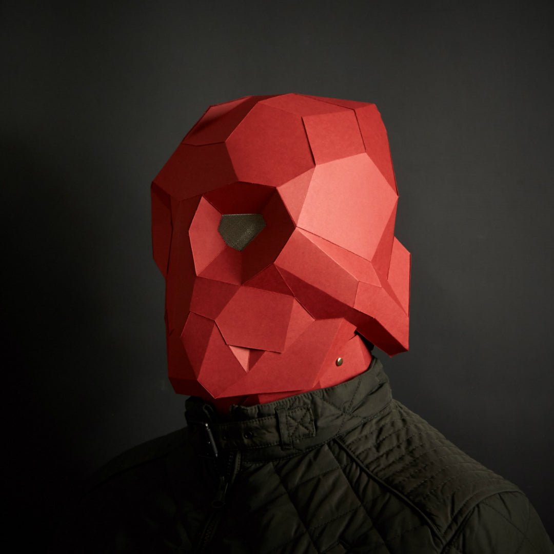 Sci-Fi Robot Helmet | CRU Enforcer Papercraft Template | PDF Download - Wintercroft-Mask