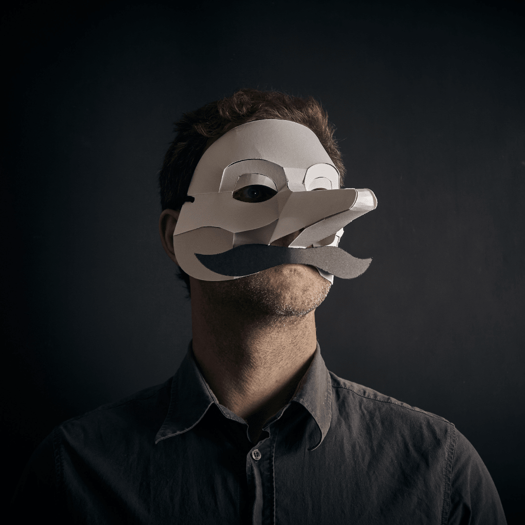 Commedia Dell’ Arte Capitano Template | DIY Papercraft Theatrical Mask | Instant Download - Wintercroft - Mask