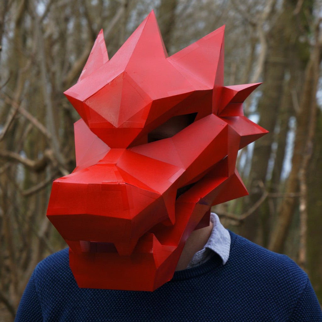 Dragon Mask V1 | Low Poly Geometric DIY Mask Template | PDF - Wintercroft-Mask