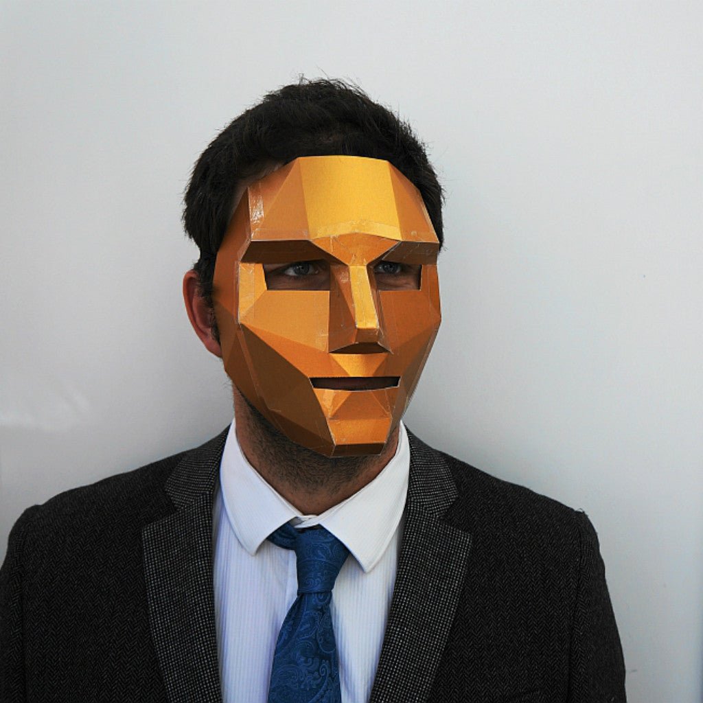 Polygon Face Mask | Easy Geometric DIY Half Mask Template | PDF Download - Wintercroft-Mask