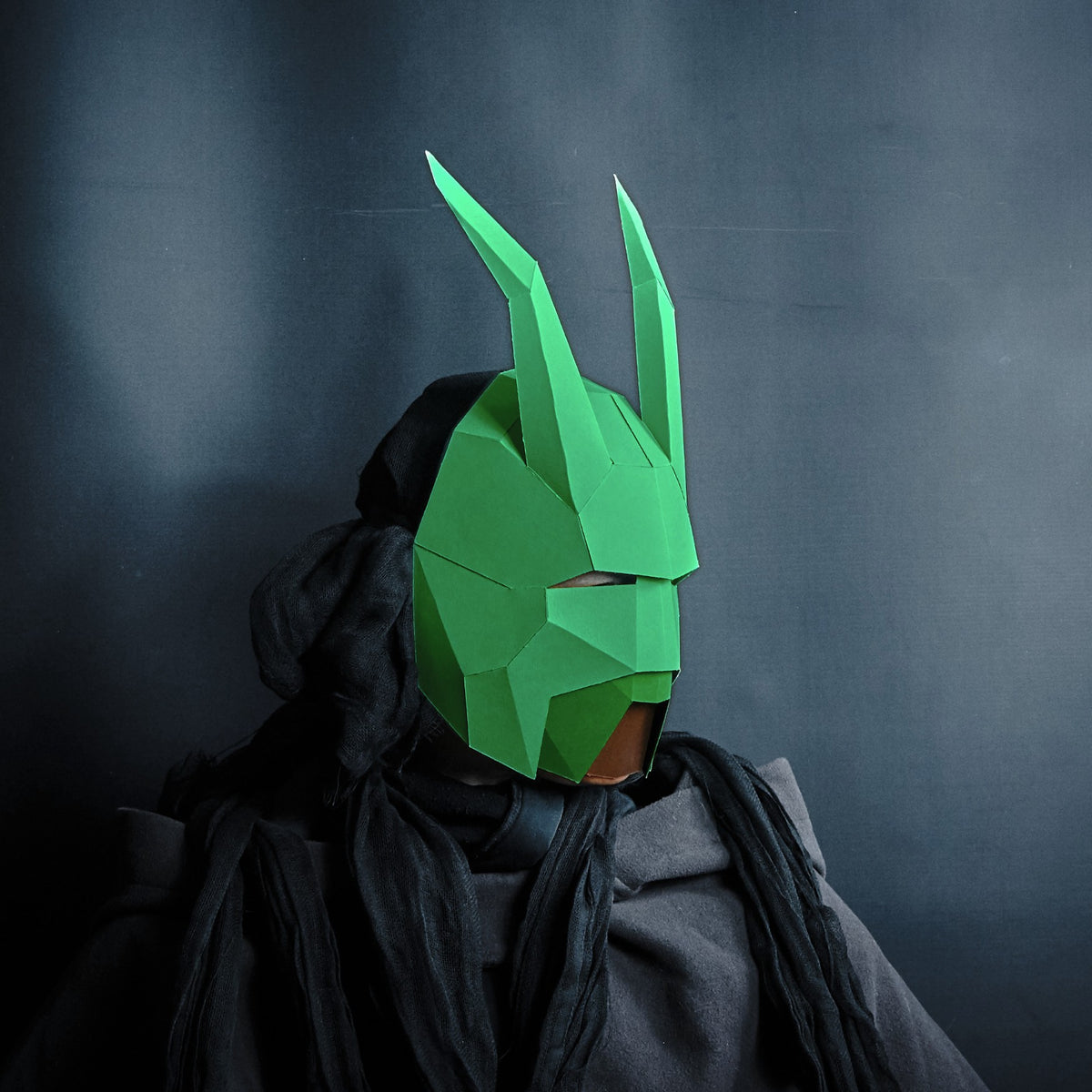Grasshopper | 3D Papercraft Costume Template | PDF - Wintercroft - Mask