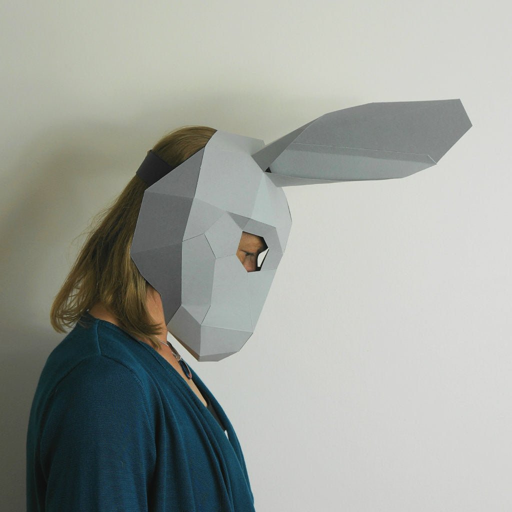 Hare Trophy Mask | DIY Paper Template | Printable PDF Download - Wintercroft-Trophy Mask