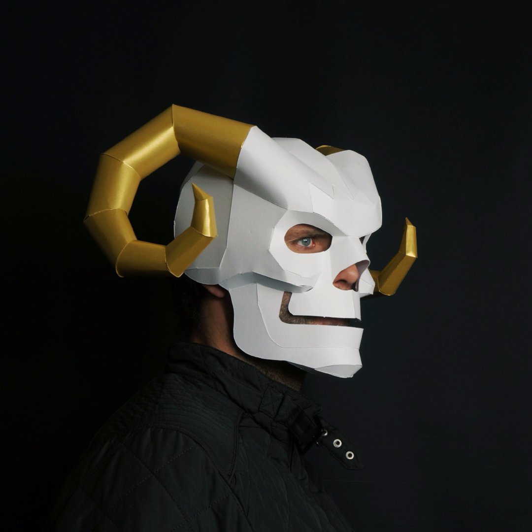 Enchanter Skull | Cardboard Mask Pattern | PDF Download