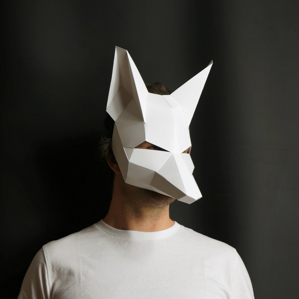 Jackal Mask | Geometric Animal Cosplay Template | PDF Download