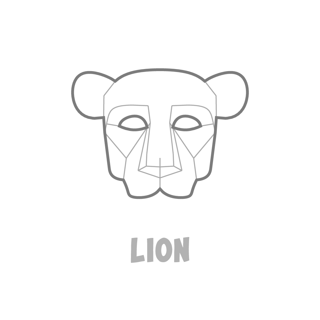 Lion Half Mask