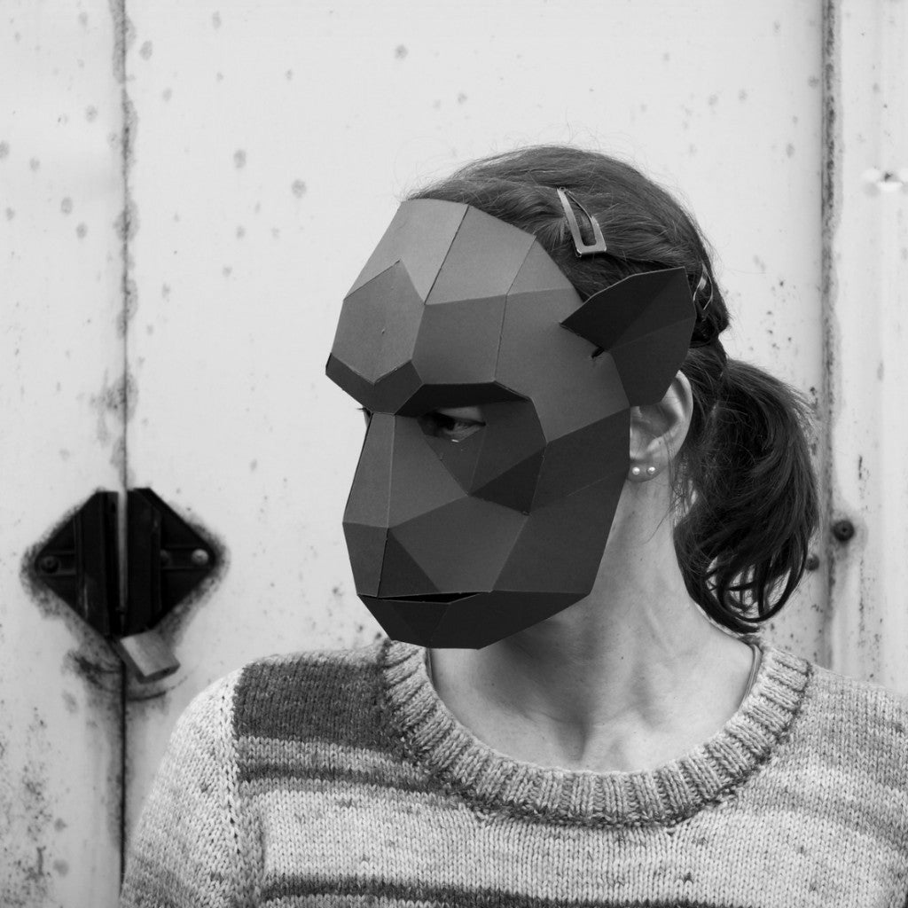 Monkey Mask | Low Poly Geometric DIY Animal Template | PDF Download - Wintercroft-Mask