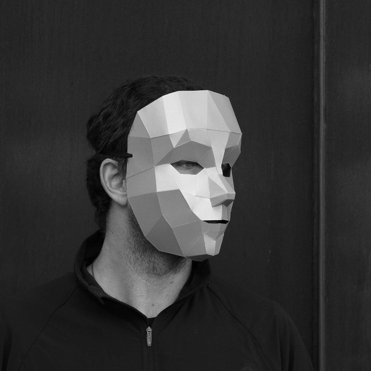 Boy Mask | Low Poly Geometric DIY Half Papercraft Template | PDF - Wintercroft-Mask