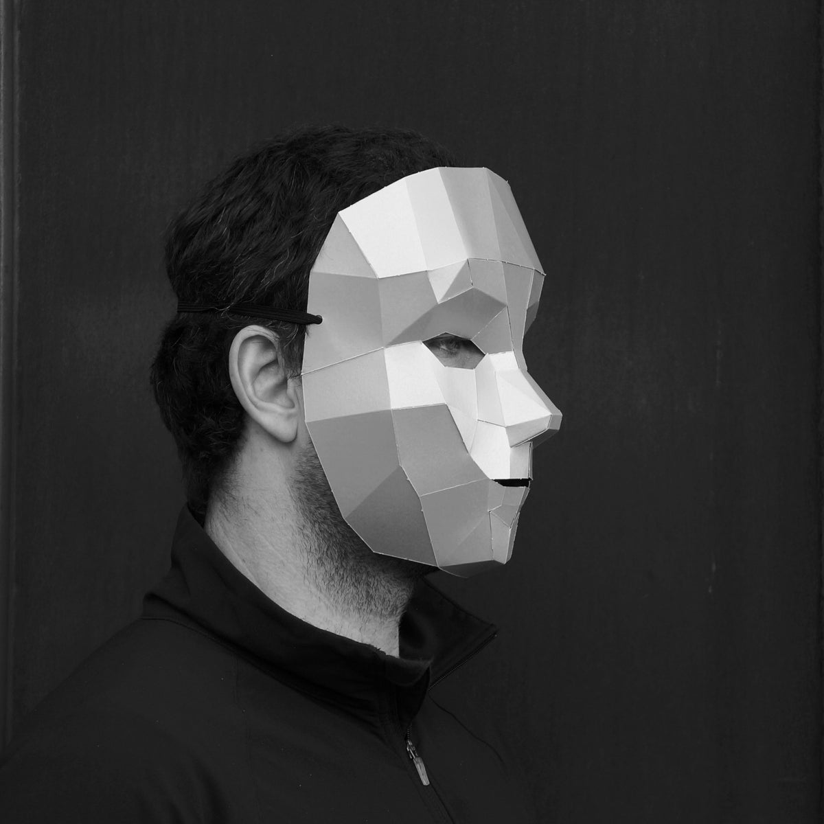 Boy Mask | Low Poly Geometric DIY Half Papercraft Template | PDF - Wintercroft-Mask