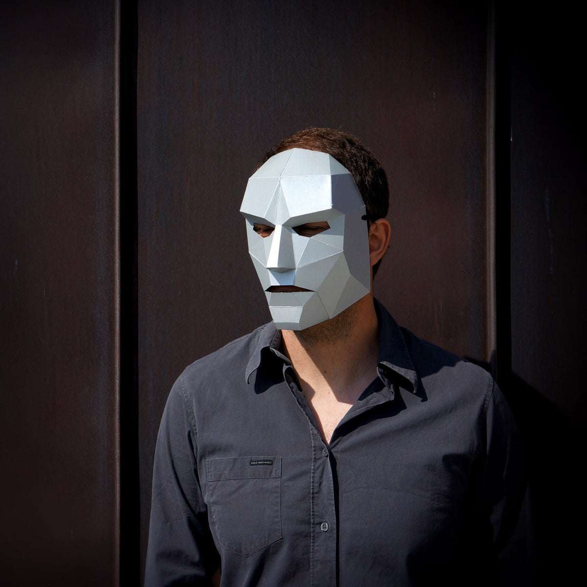 Polygon Face V2 | Geometric Half Mask | PDF Download - Wintercroft-Mask