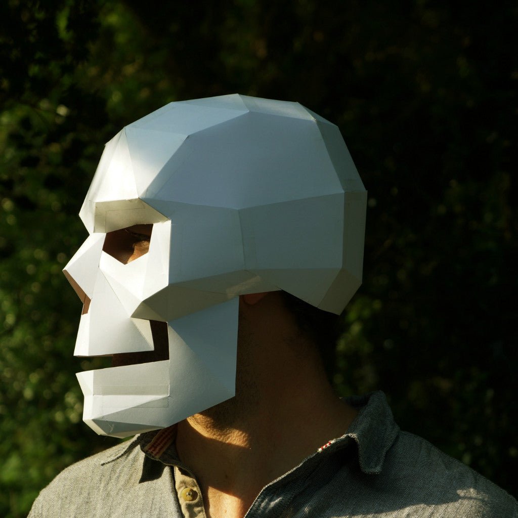 Paper Low-Poly Skull Mask