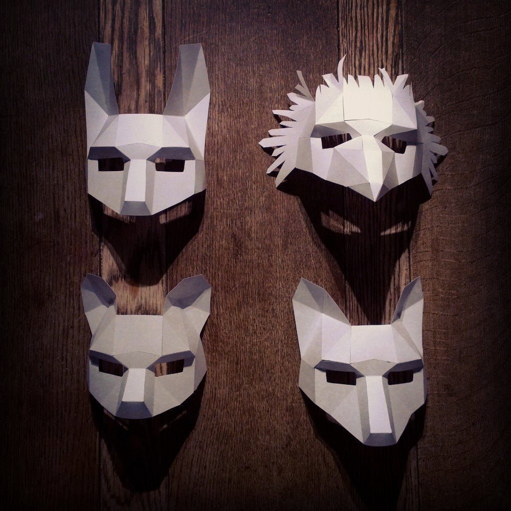 Woodland Animal Mask Set | Easy DIY Papercraft Templates | PDF Download - Wintercroft-Mask