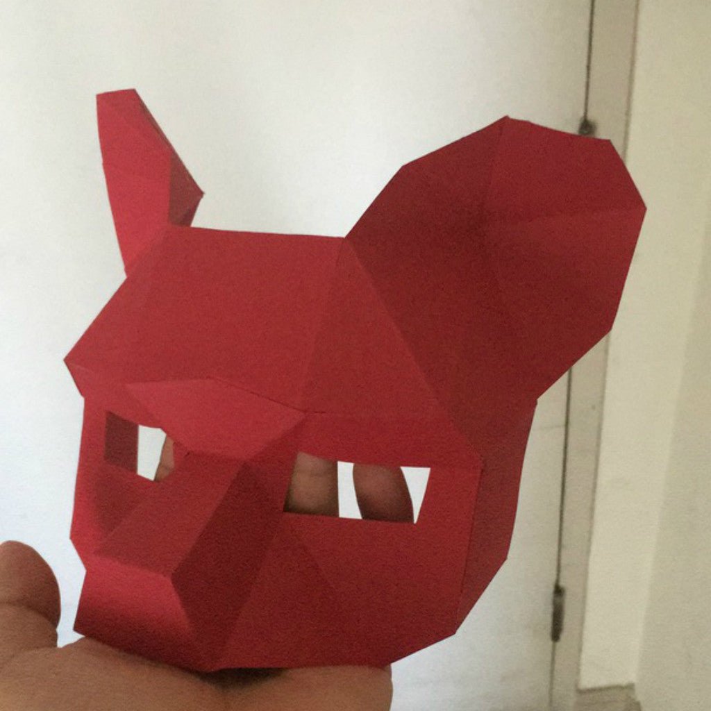 Bear Half Mask | Easy Low Poly DIY Half Mask Template | PDF Download - Wintercroft-Mask