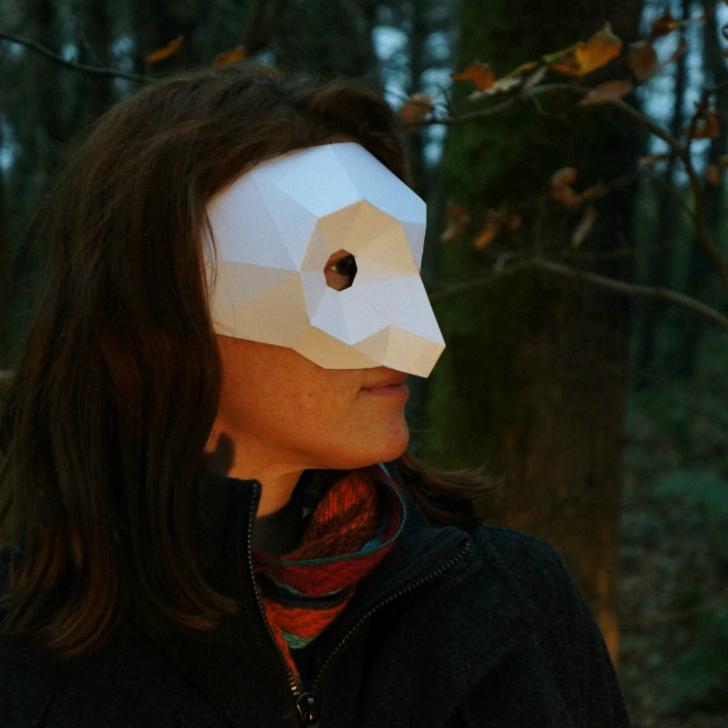 Owl Half Mask | Easy Low Poly DIY Mask Template | PDF Download - Wintercroft-Mask