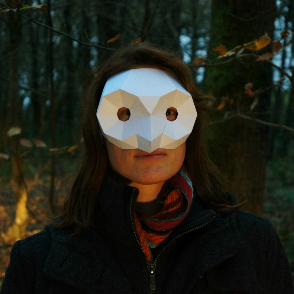 Owl Half Mask | Easy Low Poly DIY Mask Template | PDF Download - Wintercroft-Mask