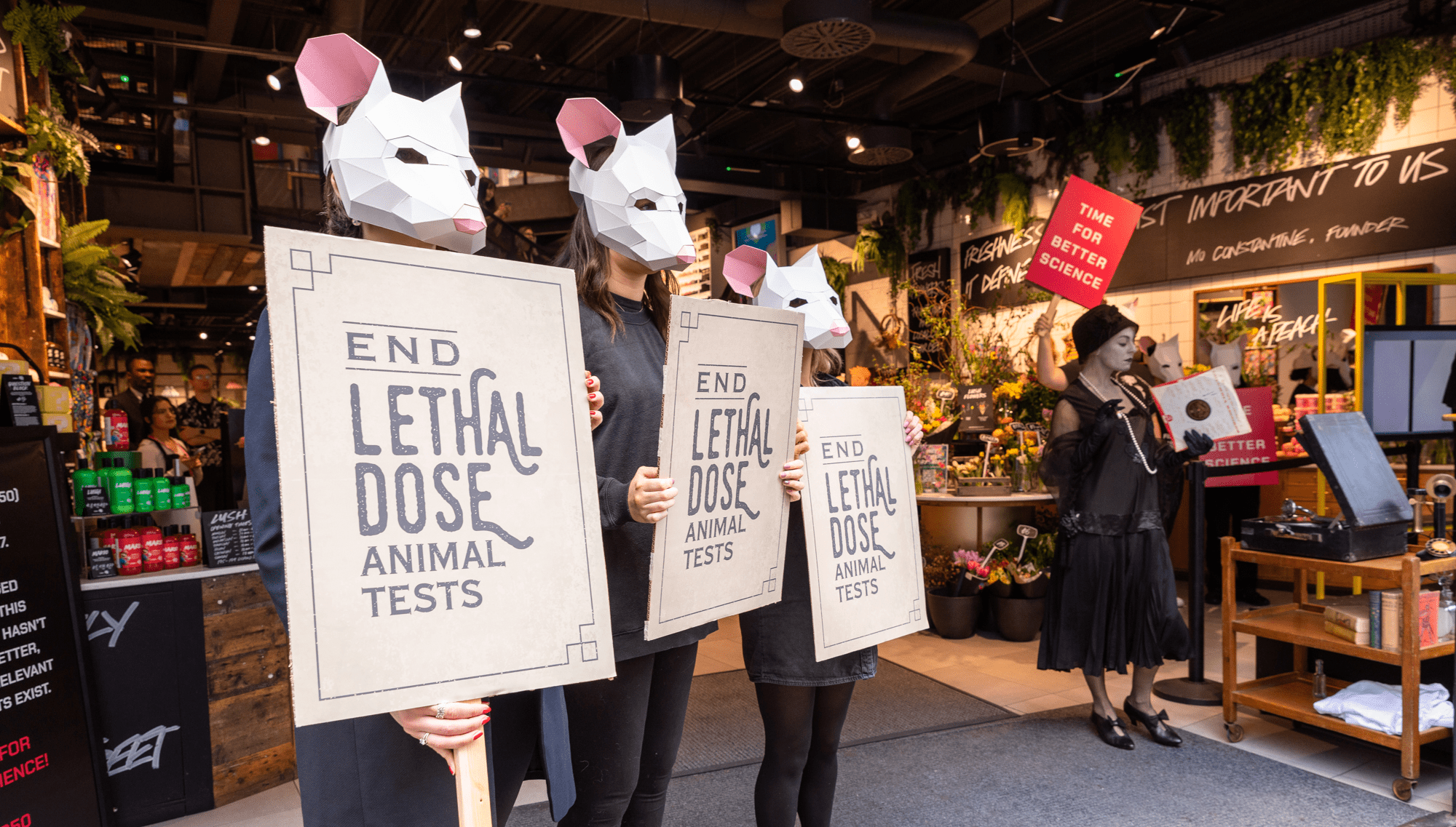 MOUSE MASKS WITH LUSH CALL TO END LD50 - Wintercroft