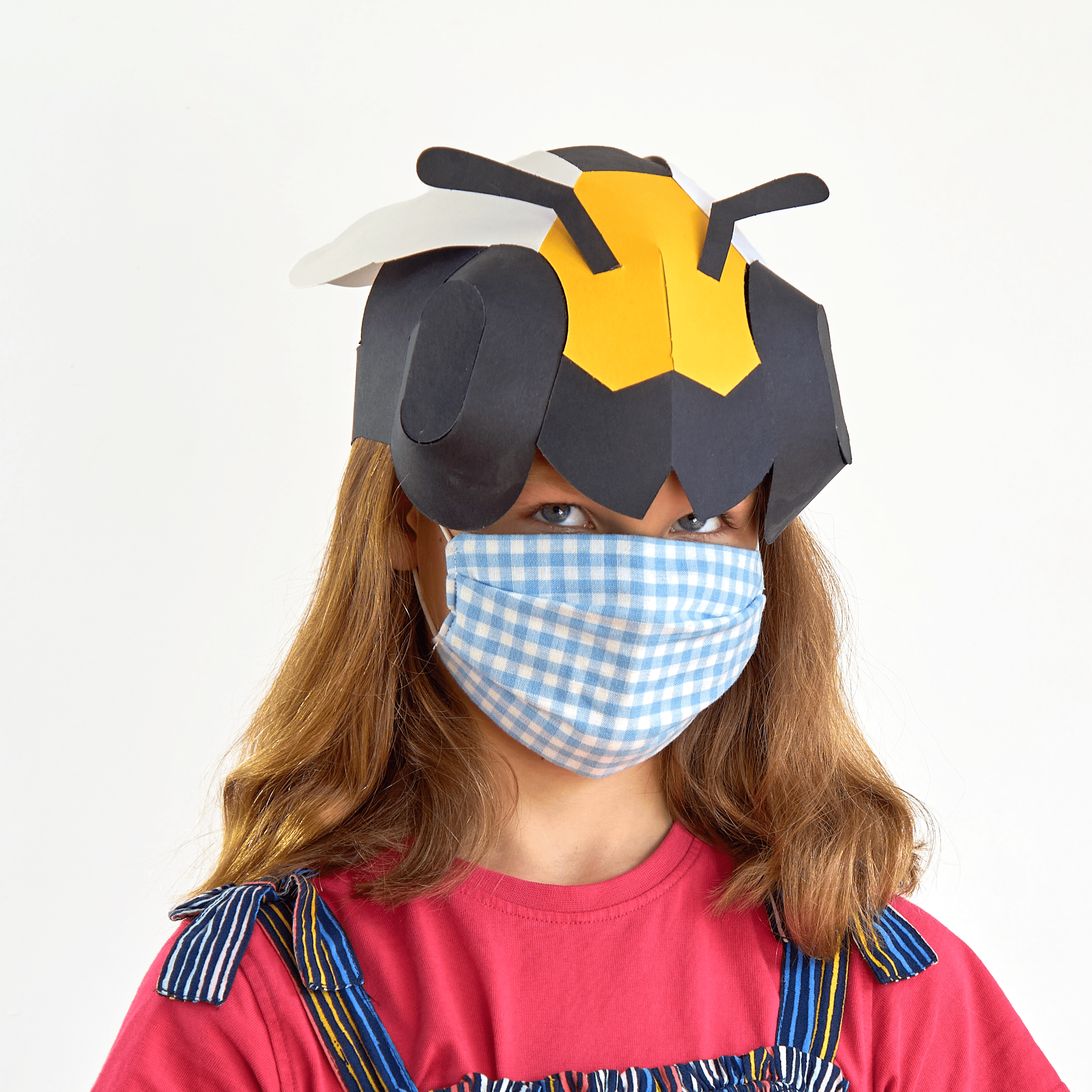 Animal Poly Design Children's Bee Hat Template | Easy DIY Papercraft Animal Costume | Ins ...