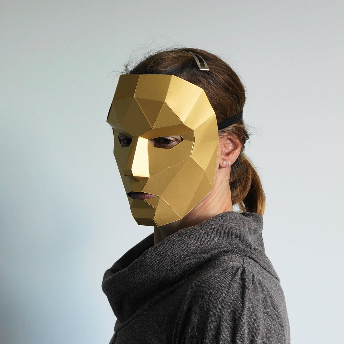 Polygon Female Face | Geometric Cardboard Mask | PDF - Wintercroft-Mask