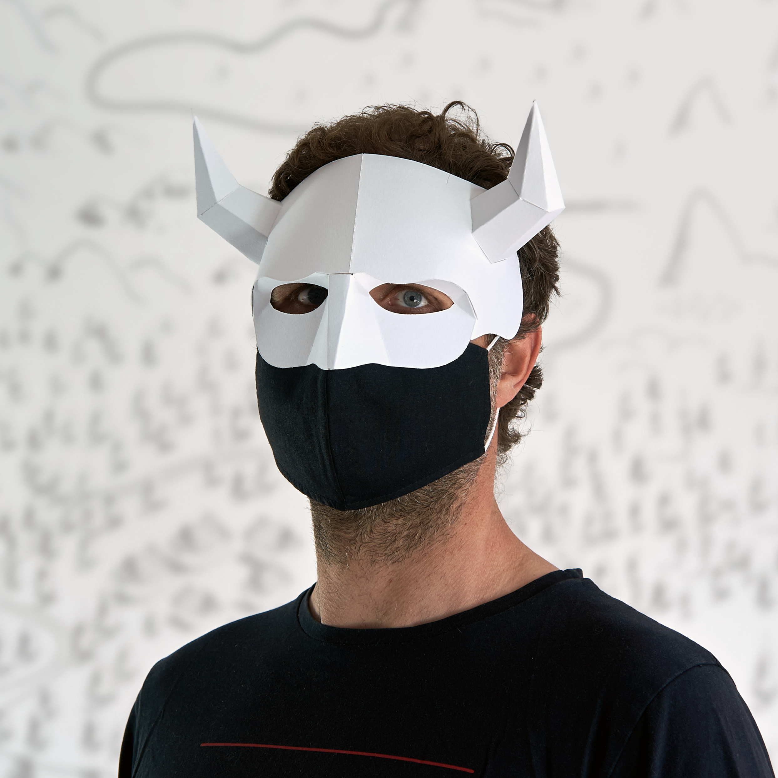 Giant Mask Template | Ogre, Oni &amp; Demon | DIY Paper Mask | Instant Download