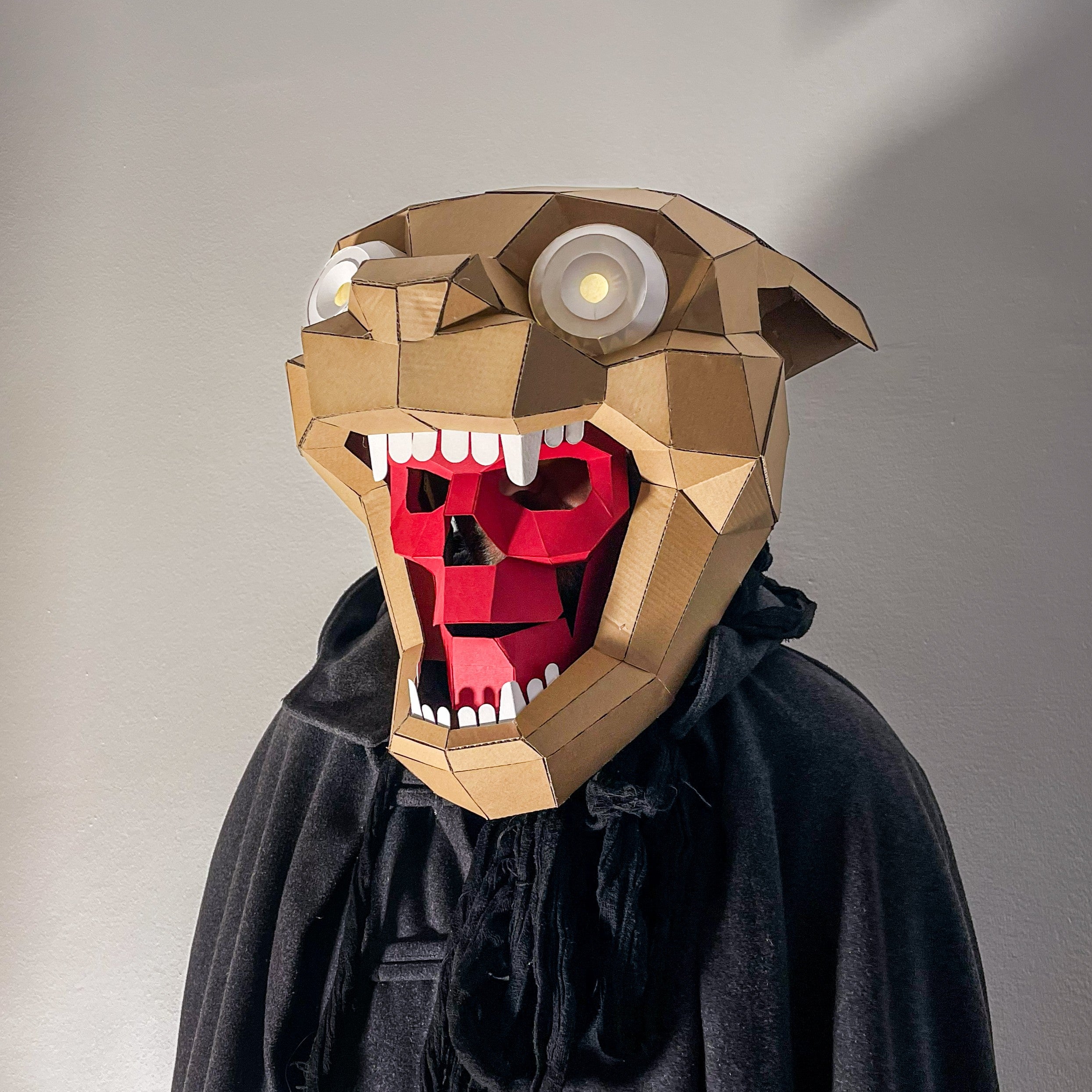 Monster Mask 5 Template | Large DIY Geometric Papercraft Mask | Instan ...