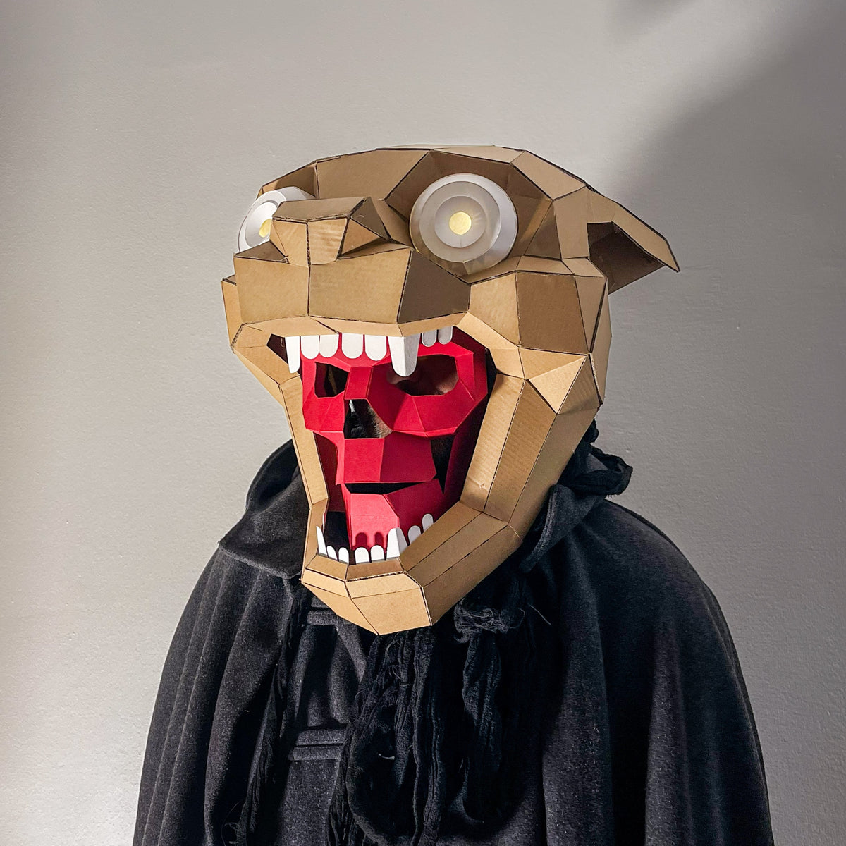 Monster Mask 5 Template | Large DIY Geometric Papercraft Mask | Instant Download - Wintercroft-Mask