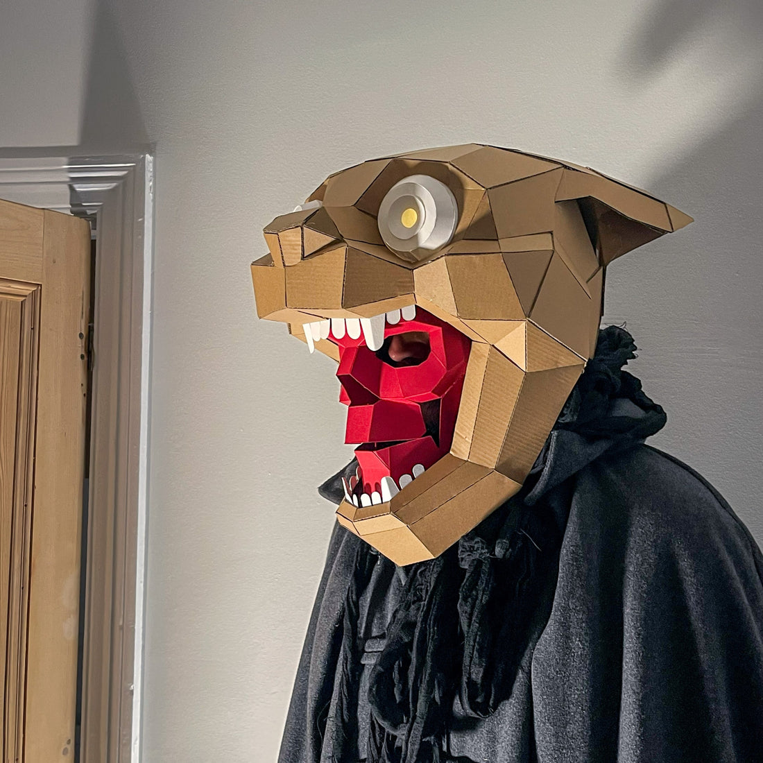 Monster Mask 5 Template | Large DIY Geometric Papercraft Mask | Instant Download - Wintercroft-Mask