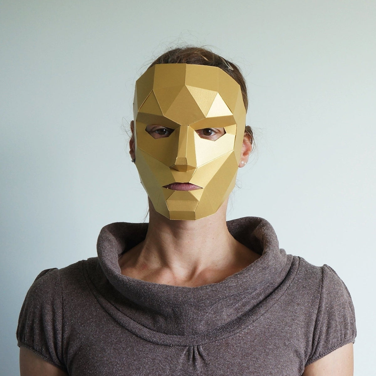 Polygon Female Face | Geometric Cardboard Mask | PDF - Wintercroft-Mask