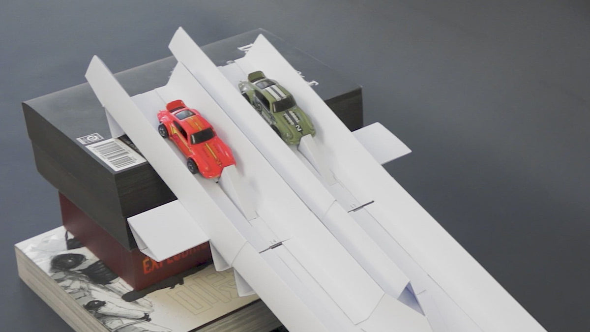 Printable Diecast &amp; Marble Racetrack | Modular Papercraft | PDF