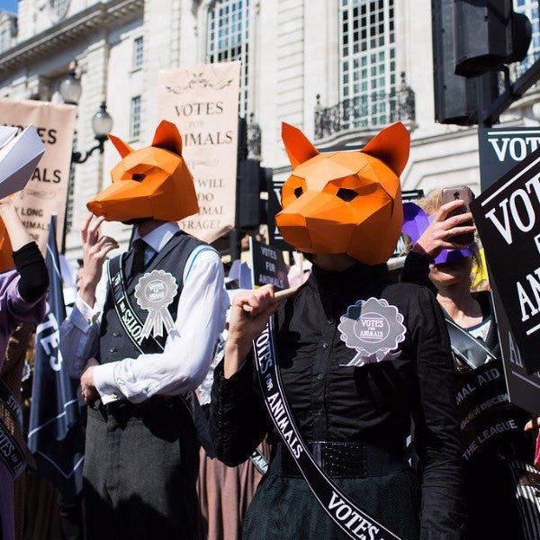 Fox Mask | Low-Poly Geometric Animal Head | PDF Download - Wintercroft-Mask