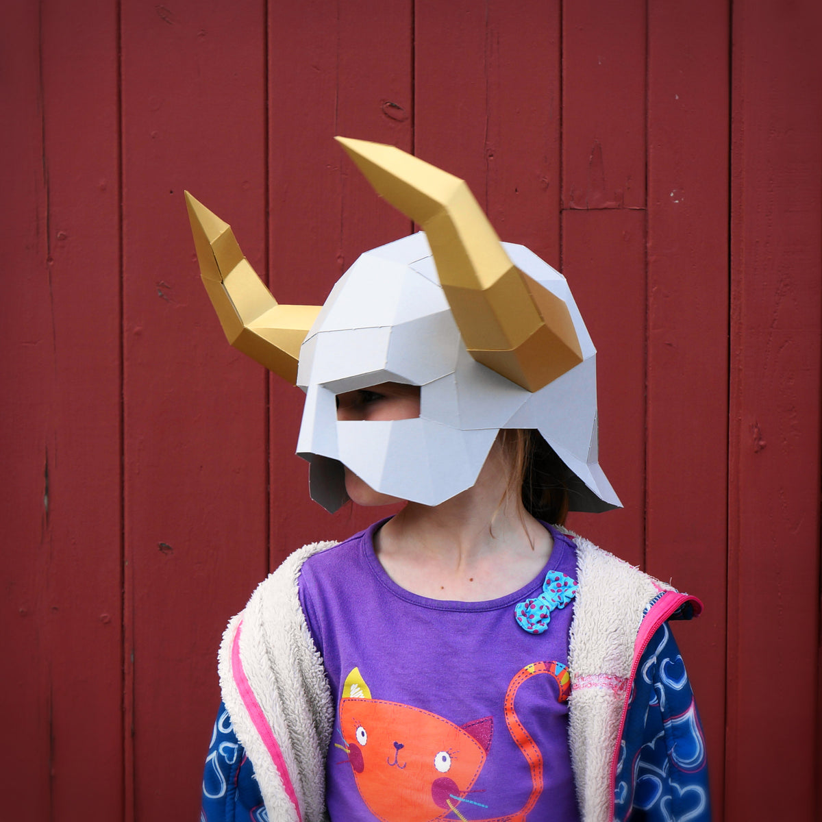 Horned Barbarian Helmet | Geometric DIY Cosplay Template | PDF Download - Wintercroft-