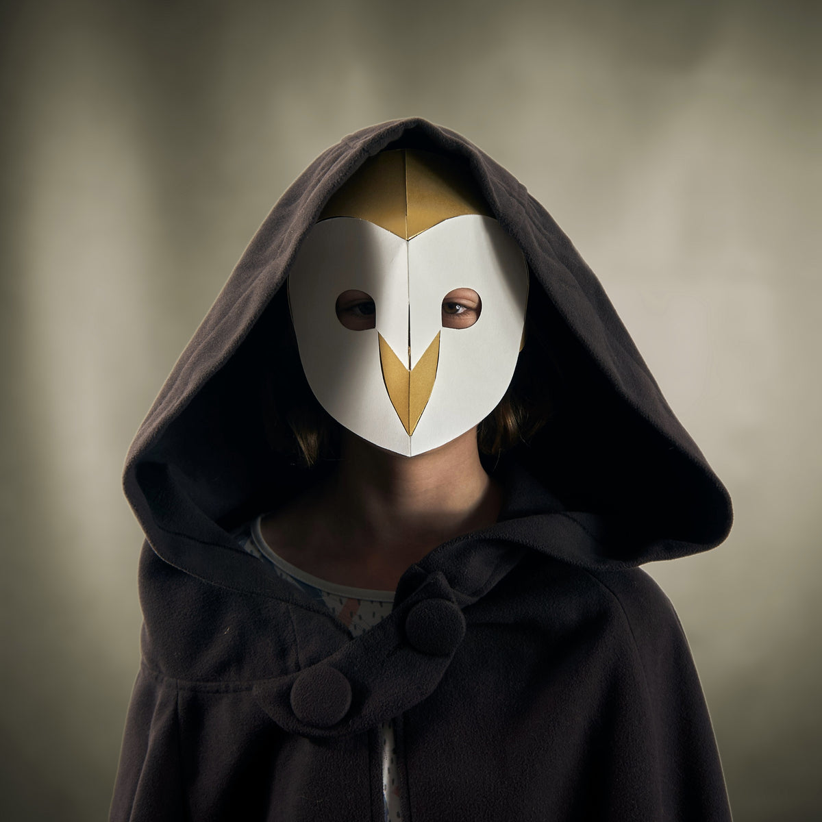 Barn Owl | Easy Kids Bird Mask Template | PDF Download - Wintercroft - Mask