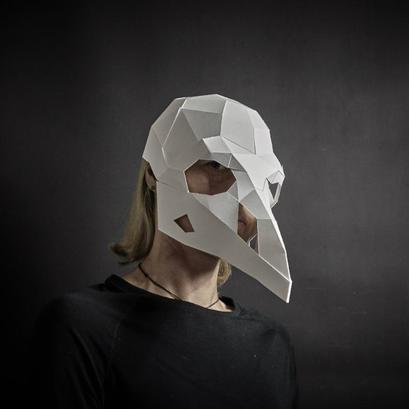 Bird Skull | Printable Papercraft Mask | PDF Download