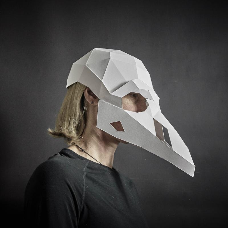 Bird Skull | Printable Papercraft Mask | PDF Download
