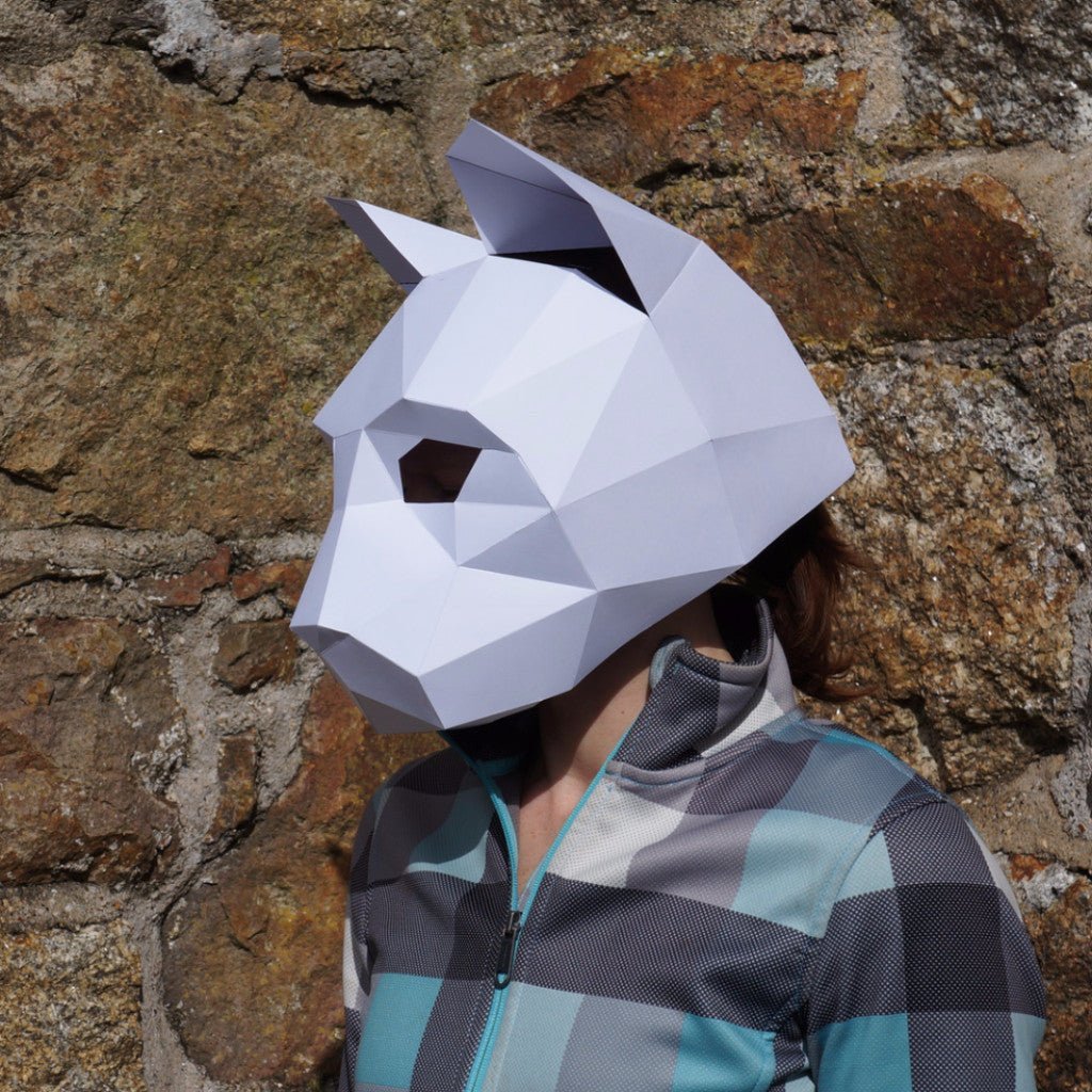 Cat or Tiger Mask | Low Poly Geometric DIY Animal Mask Template | PDF - Wintercroft-Mask