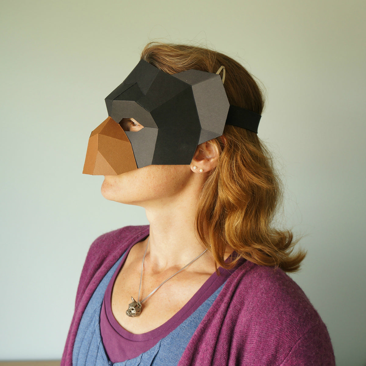 Chimp | Low Poly Geometric Animal Mask Template | PDF Download - Wintercroft-Mask
