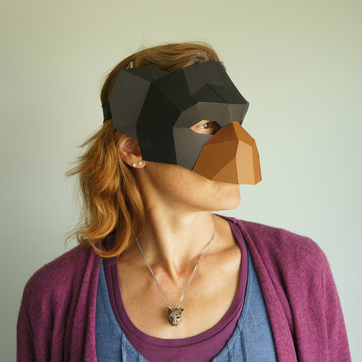 Chimp | Low Poly Geometric Animal Mask Template | PDF Download - Wintercroft-Mask