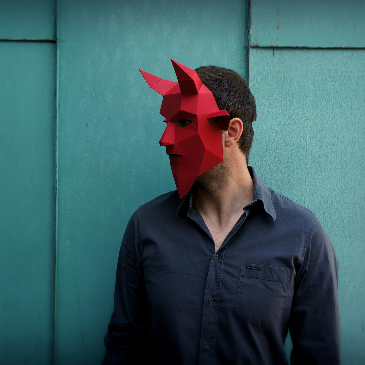 Devil Mask | Easy Low Poly DIY Halloween Mask Template | PDF - Wintercroft-Mask