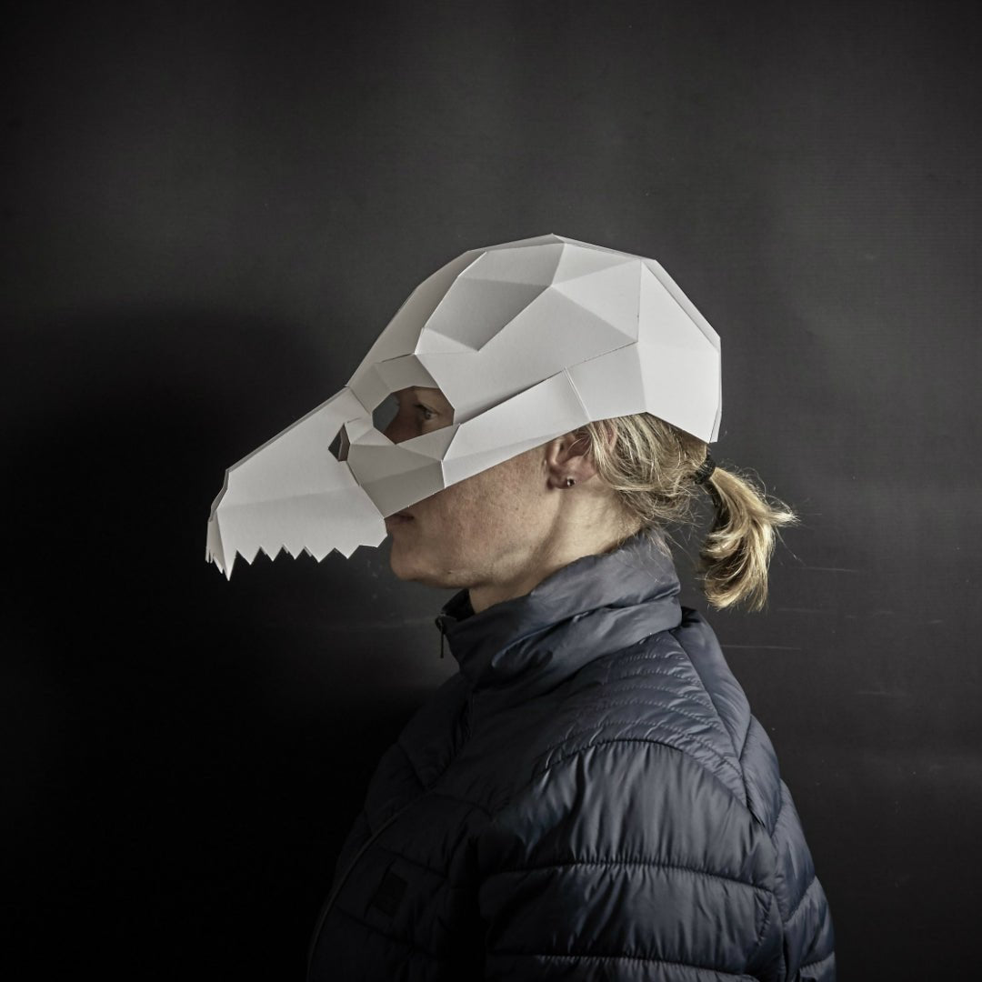 Dog Skull Mask | Low-Poly DIY Animal Pattern | PDF Download - Wintercroft-Mask