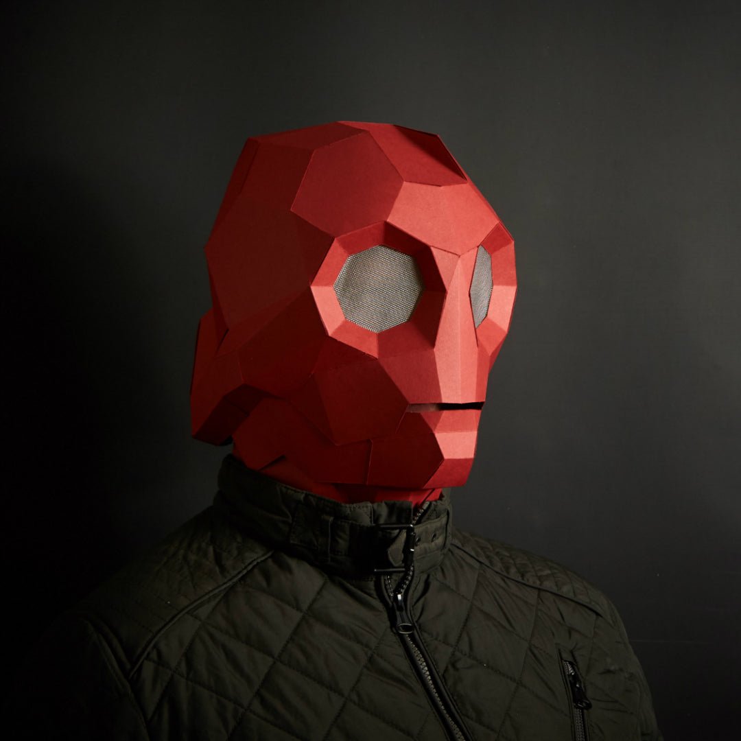 Sci-Fi Robot Helmet | CRU Commander Papercraft | PDF Download - Wintercroft-Mask