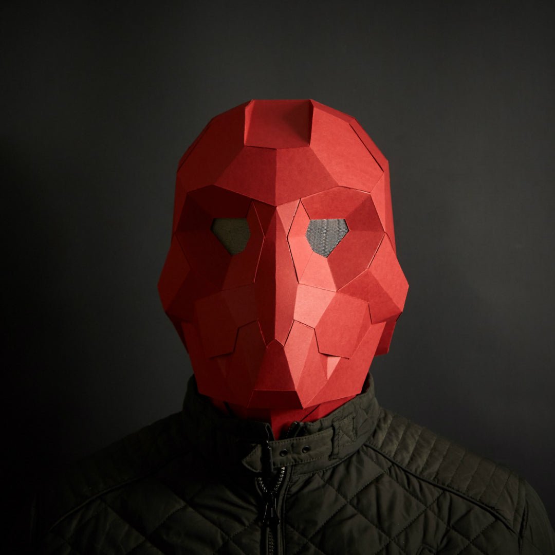 Sci-Fi Robot Helmet | CRU Enforcer Papercraft Template | PDF Download - Wintercroft-Mask