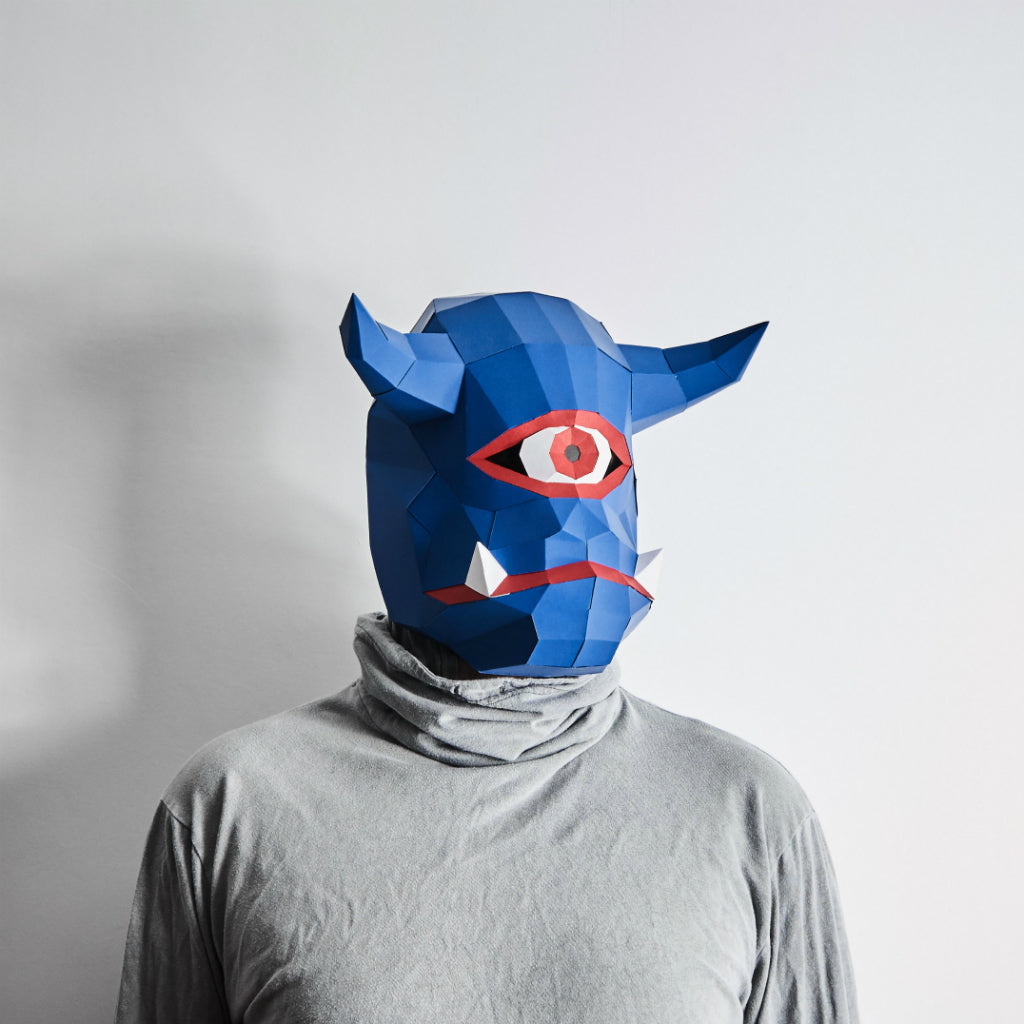 Cyclops | Geometric Paper Monster Mask | Instant Download
