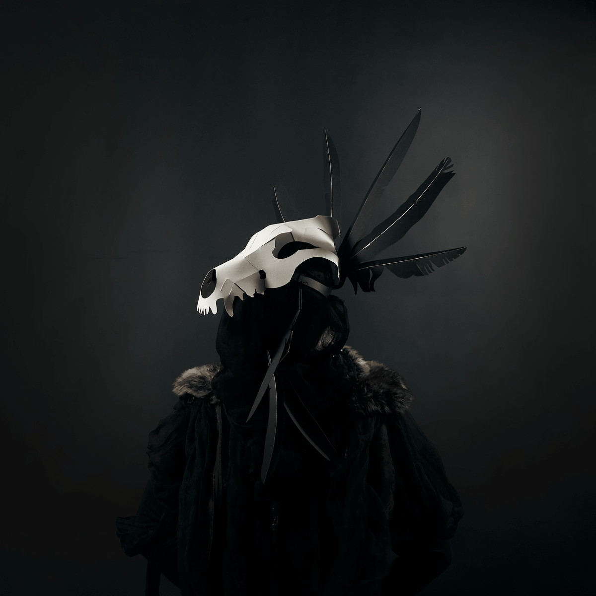 Gowlock Wolf Skull | DIY Paper Headdress Pattern | PDF Download - Wintercroft-Mask