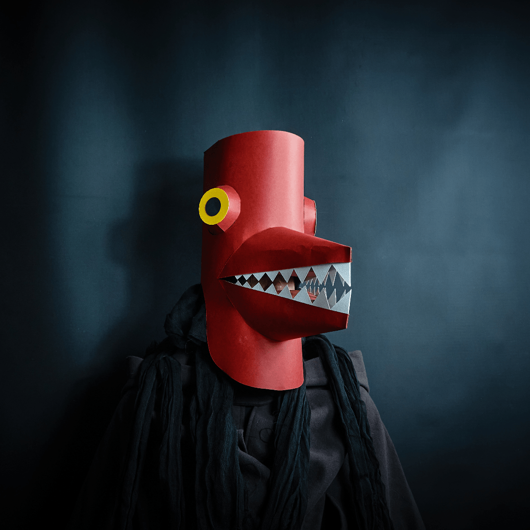 Crocochicken Template | DIY Papercraft Halloween Mask | Instant Download - Wintercroft - Mask