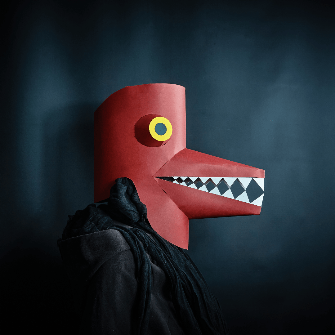 Long Face Festival Mask Set | DIY Printable Paper Mask Templates for Halloween &amp; Costumes - Wintercroft - Mask
