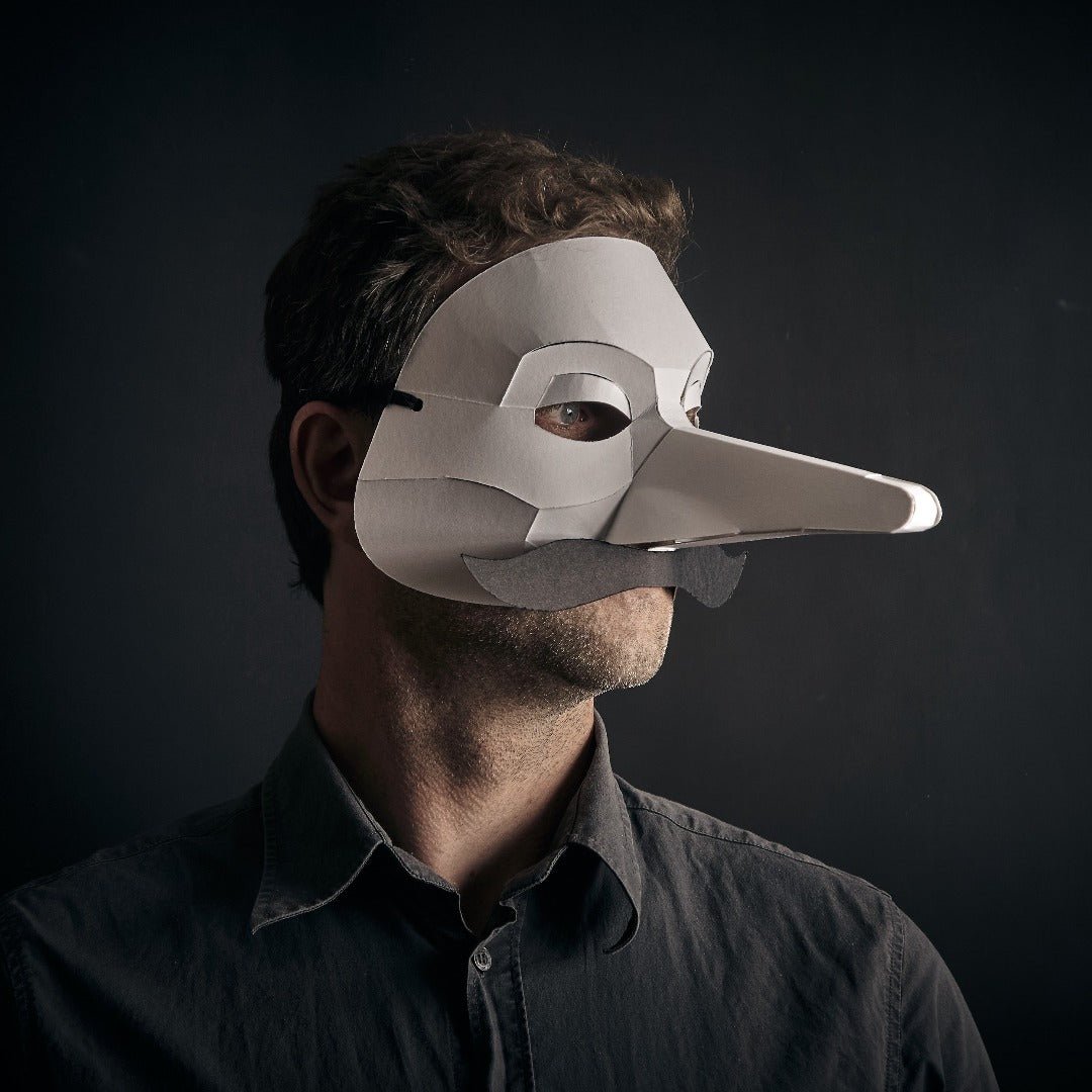 Commedia Dell’ Arte Capitano Template | DIY Papercraft Theatrical Mask | Instant Download - Wintercroft - Mask