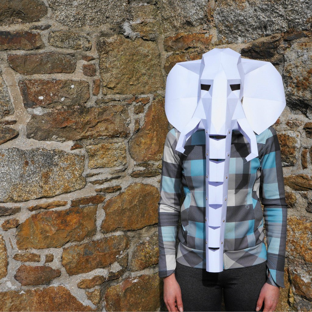 Elephant Mask | Low Poly DIY Animal Mask Template | PDF Download - Wintercroft-Mask