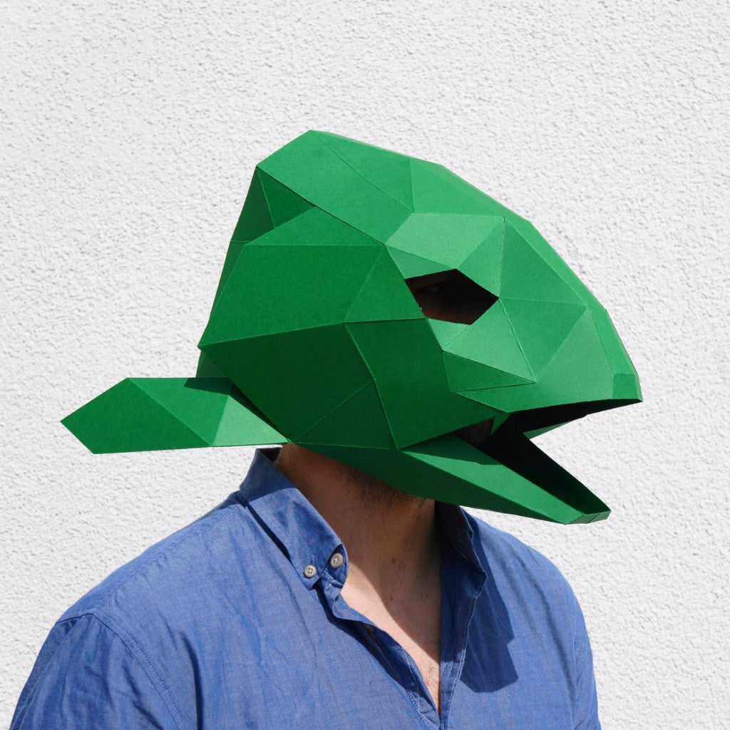 Fish Mask | Low Poly Geometric DIY Mask Template | PDF Download - Wintercroft-Mask