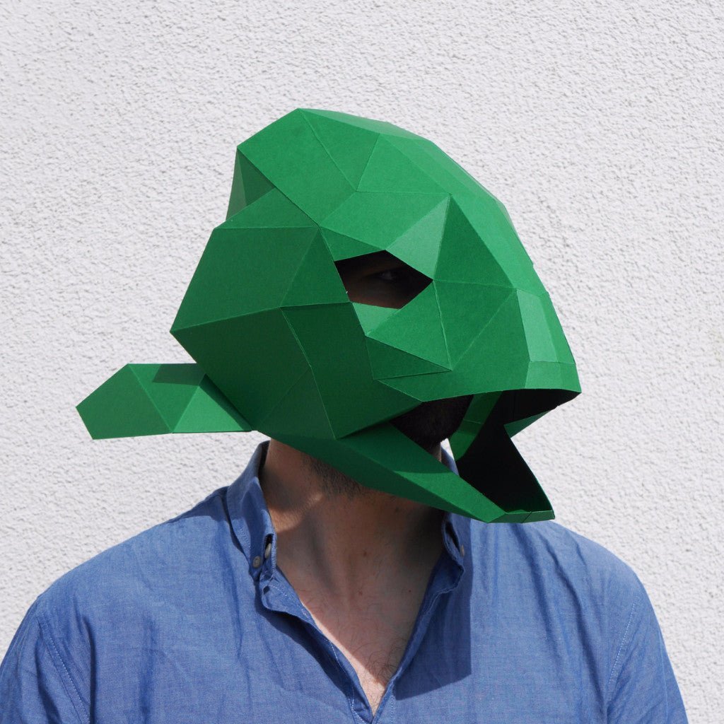 Fish Mask | Low Poly Geometric DIY Mask Template | PDF Download - Wintercroft-Mask