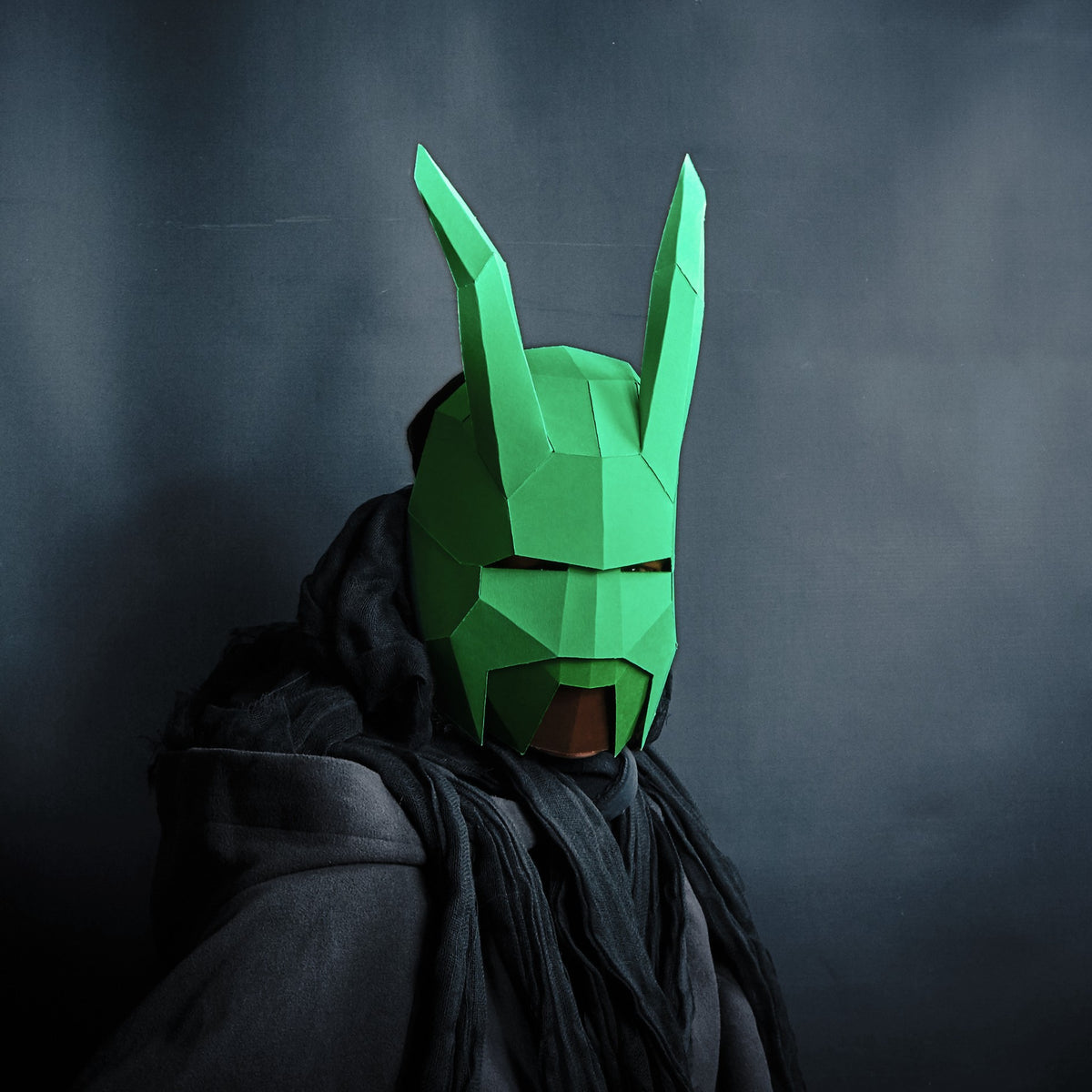 Grasshopper | 3D Papercraft Costume Template | PDF - Wintercroft - Mask